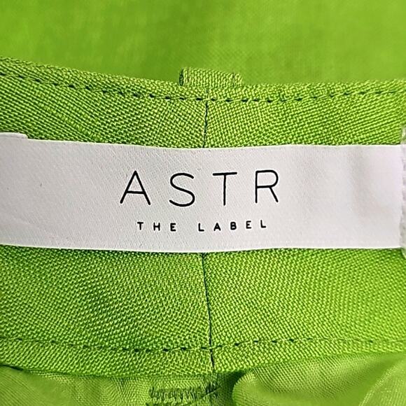ASTR The Label Amiah Womens Linen/Viscose Fully Lined Lime Green Shorts Size L - Picture 9 of 11